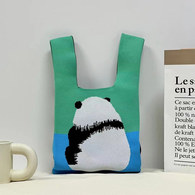 Gift Packaging Handbag Casual Knitted Handbag Woven Bag Multi-pattern Style Knitted Bag For Women