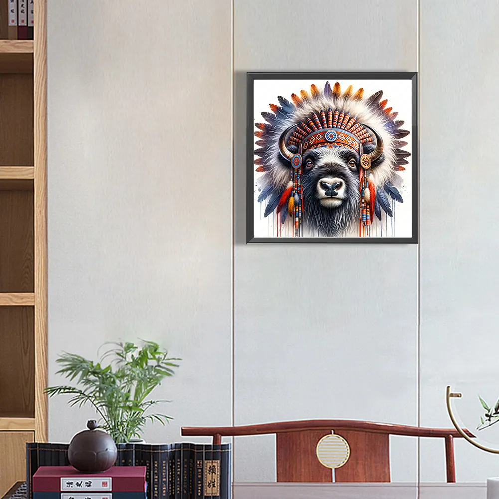 Diamond Painting - Full Square Drill - Indian Yak(Canvas|35*35cm)
