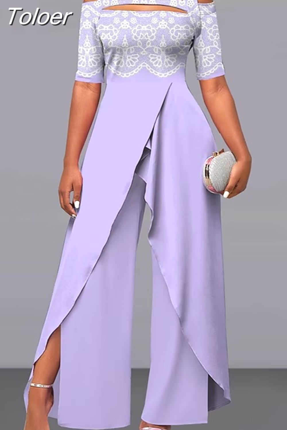 Toloer Women Summer Jumpsuit Elegant Short Sleeve Loose Casual One Piece Wide Legs Pants Rompers Streetwear Office Lady