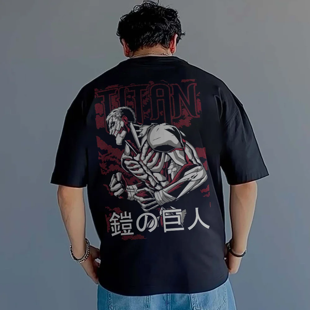 Attack On Titan The Armored Titan Oversize Printed Men's T-shirt