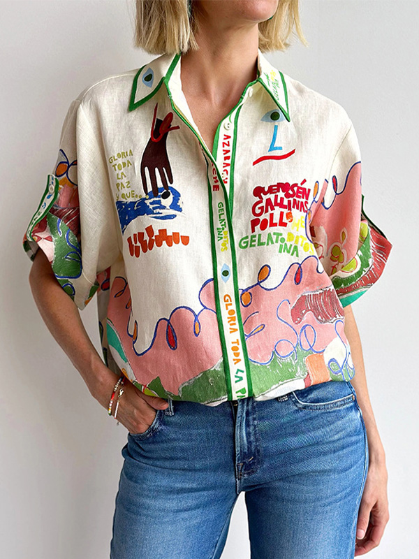 Personalized Graffiti Printed Shirt