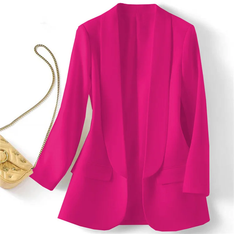 Toloer Toloer East Hot Style Spring And Autumn Temperament Commuting Solid Color Lapel Long Sleeve Small Suit Korean Version Coat Female-Outfit Ideas