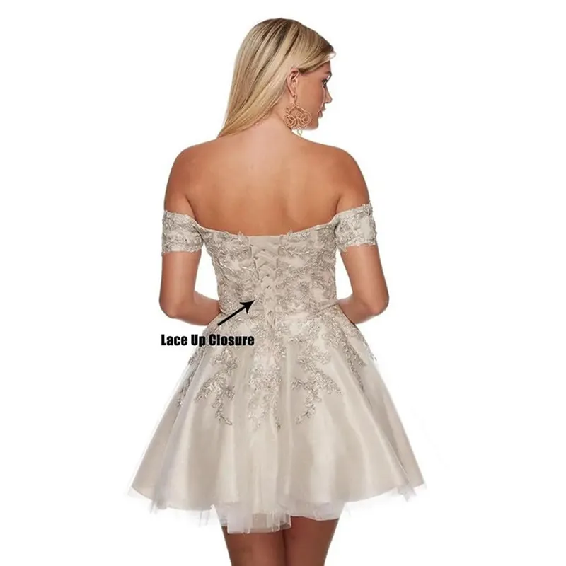 Brownm Brownm Women's Prom Evening Dress Short A Swing 2025 New Cocktail Party Shoulder Princess Dress