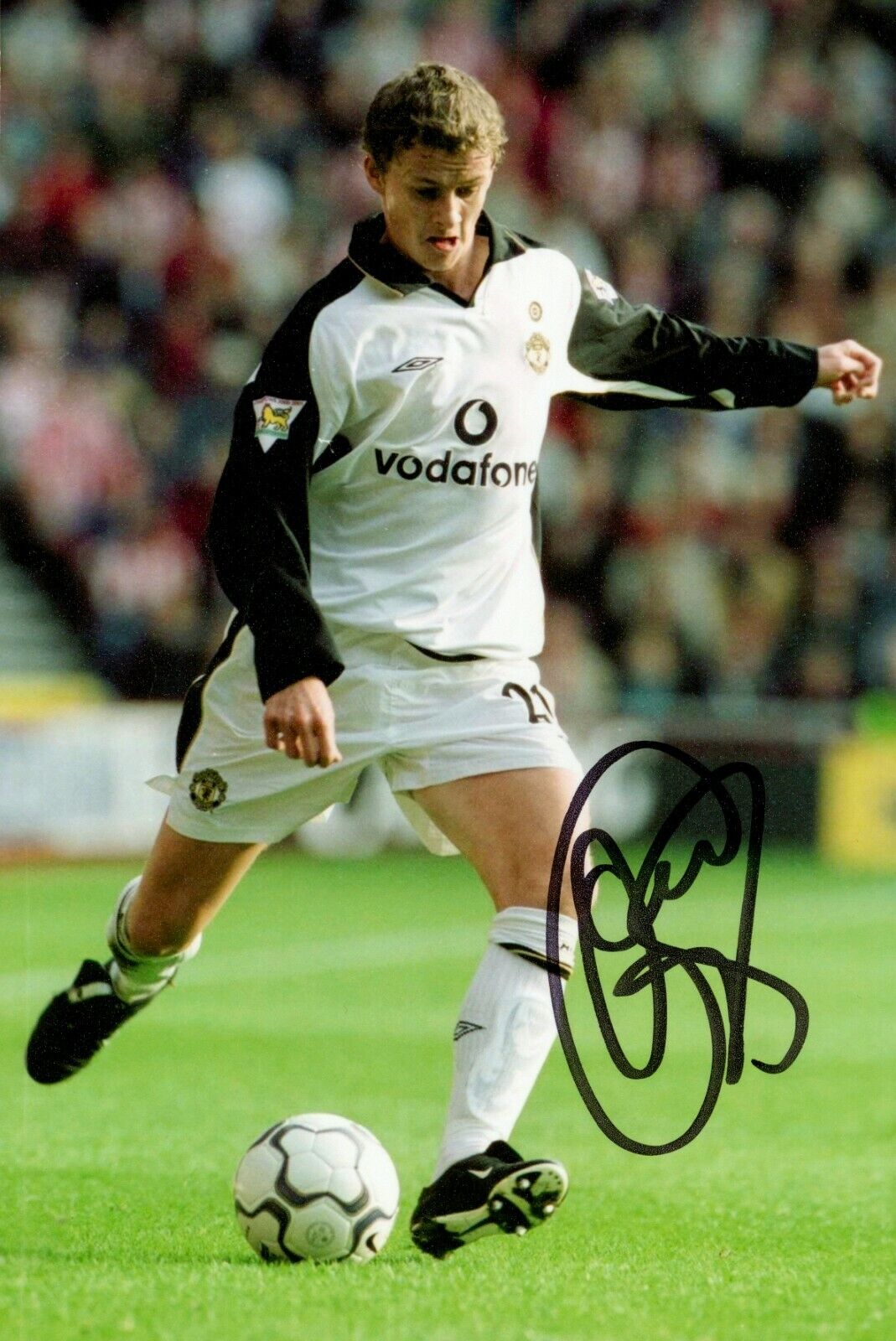 Ole Gunnar Solskjaer Signed 6x4 Photo Poster painting Manchester United Norway Autograph + COA