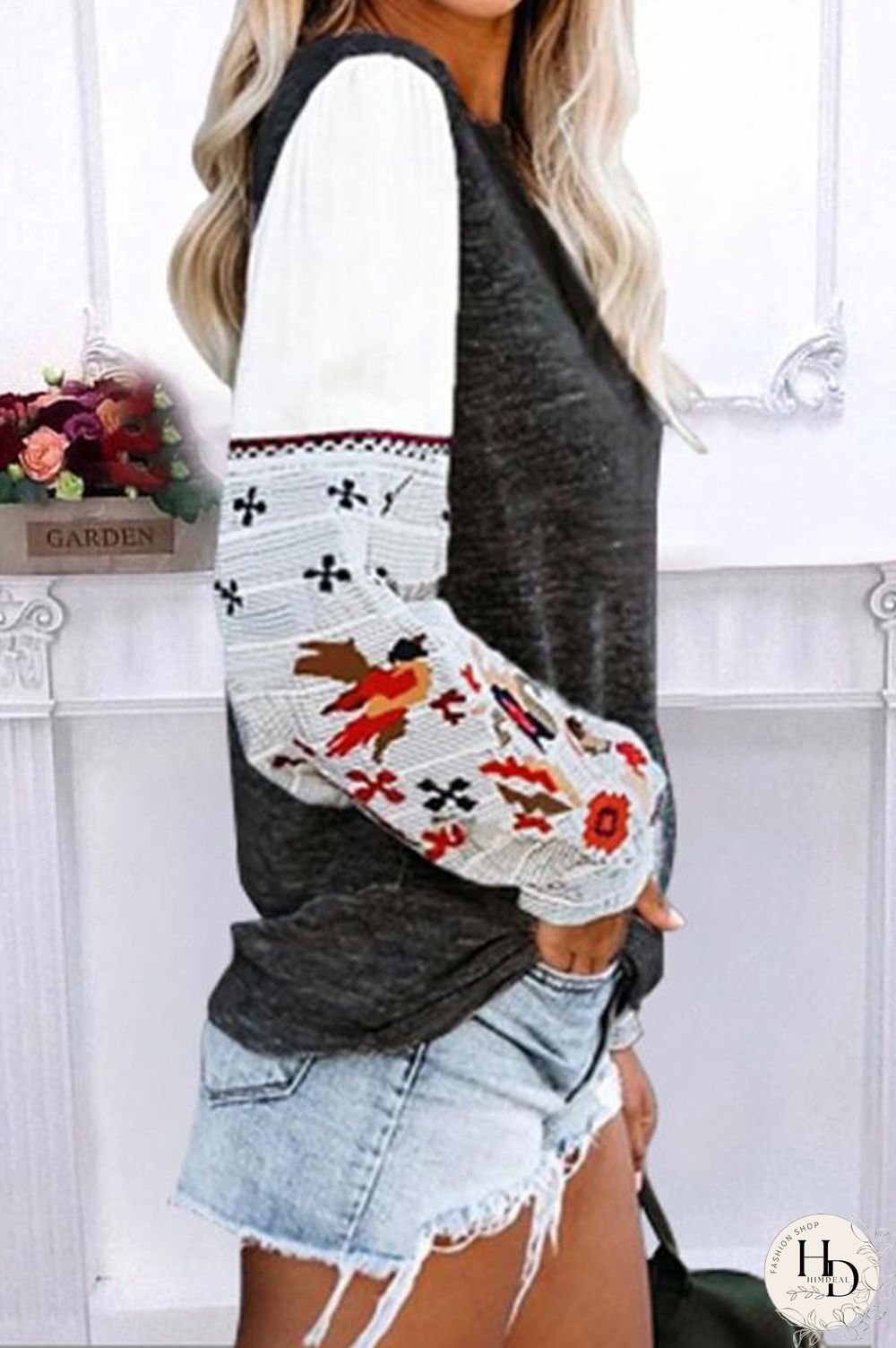Round Neck Long Sleeve T-shirt P14433