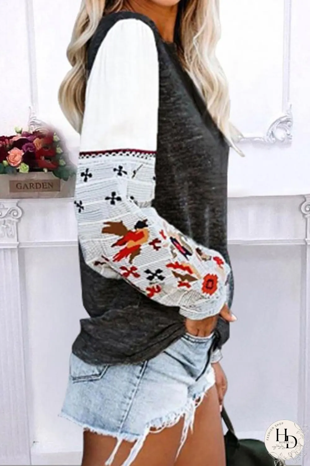 Round Neck Long Sleeve T-shirt P14433