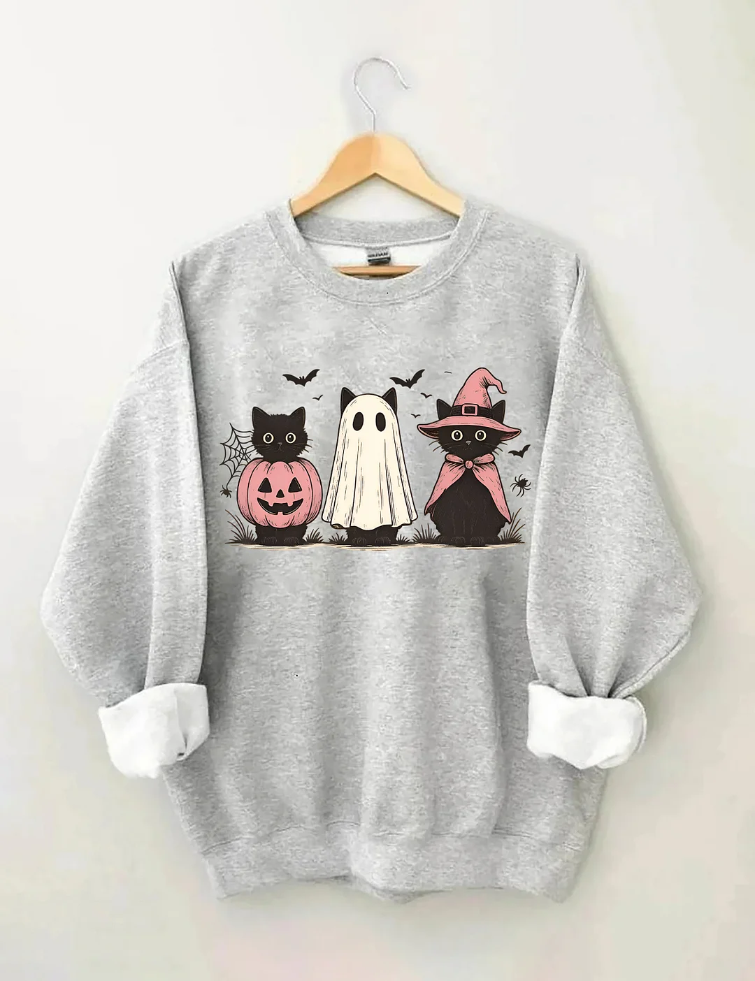 Boo Ghost Black Cat Sweatshirt