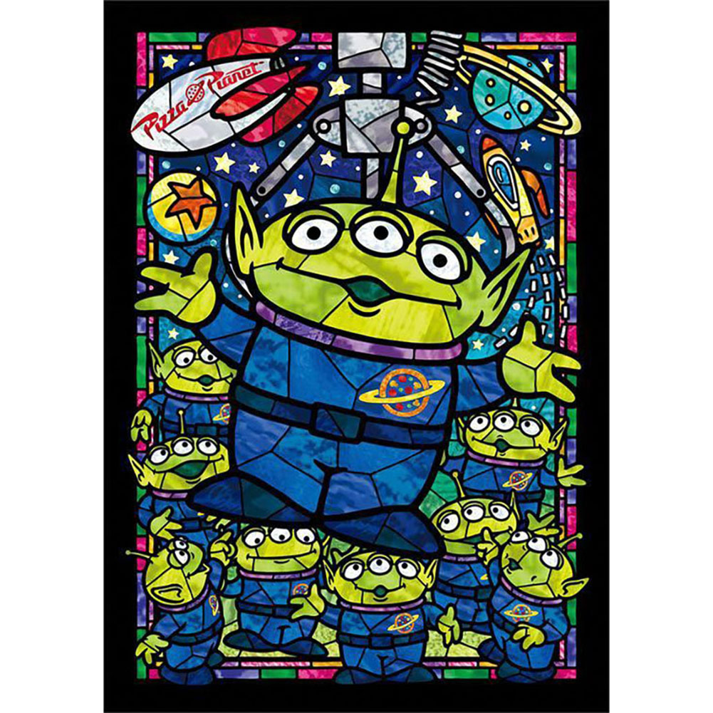 

Stained Glass Monster - Round Drill Diamond Painting - 30*40CM, 501 Original