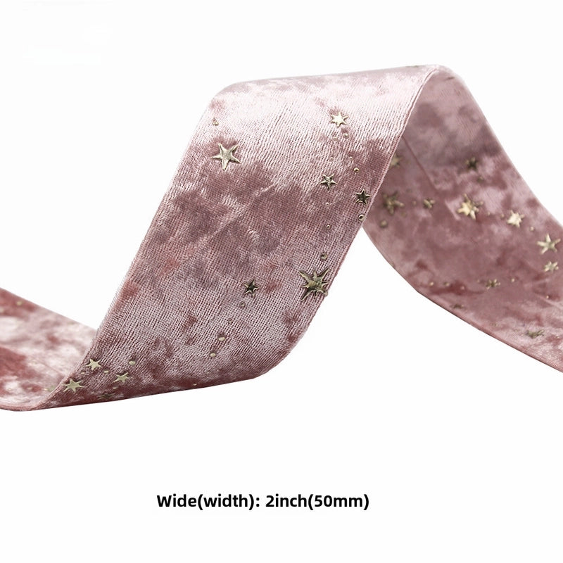 Yongjia Baotong Diy Hair Accessories Material Bronzing Velvet Double-sided Webbing Gold Diamond Velvet Cloth Accessories Ribbon