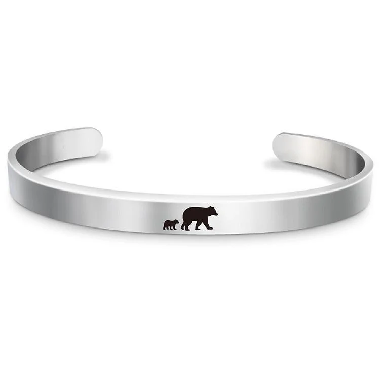 Mama Bear Bracelet Cuff Bangle