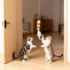 Interactive Cat Hanging Toys USB Charging Self-Play Pet Chase Toy Swing Feather Auto-Rebound Cat-Teasing Tool for Relieve Boredom Burn Energy