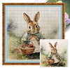 (Multi-Style) Retro Bunny-11CT Stamped Cross Stitch 40*40cm/15.75*15.75in