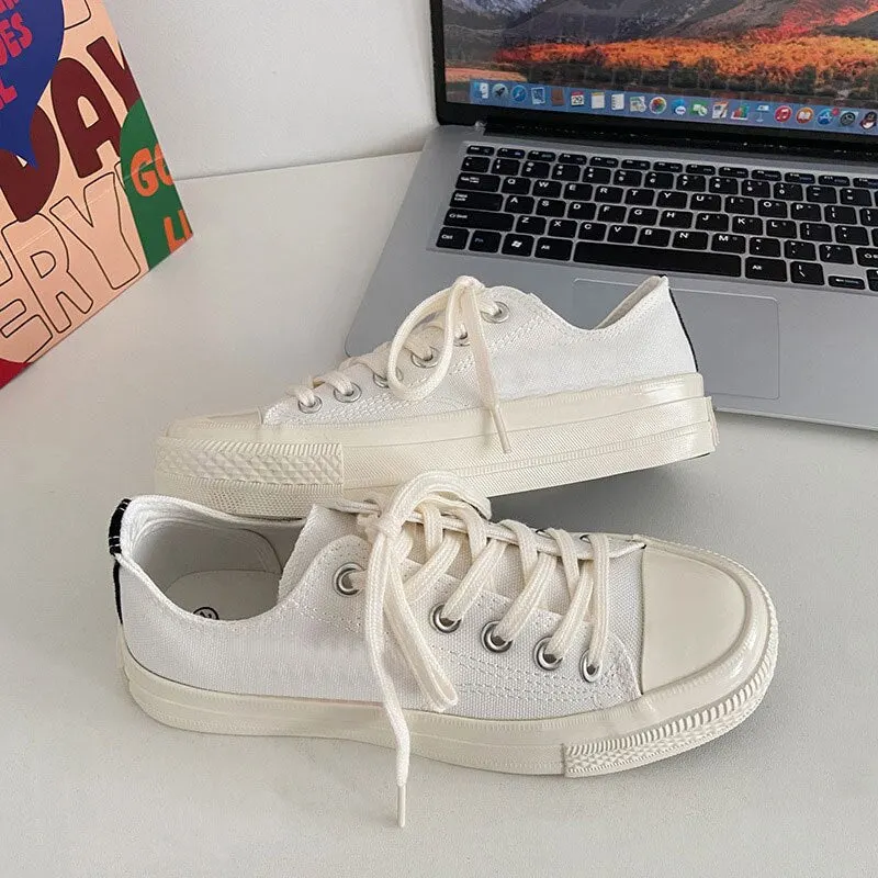 2022 New Women's Canvas Sneakers Fashion Summer Spring Autumn Shoes for Women Student Casual Shoes High Women's Sneakers A1-53