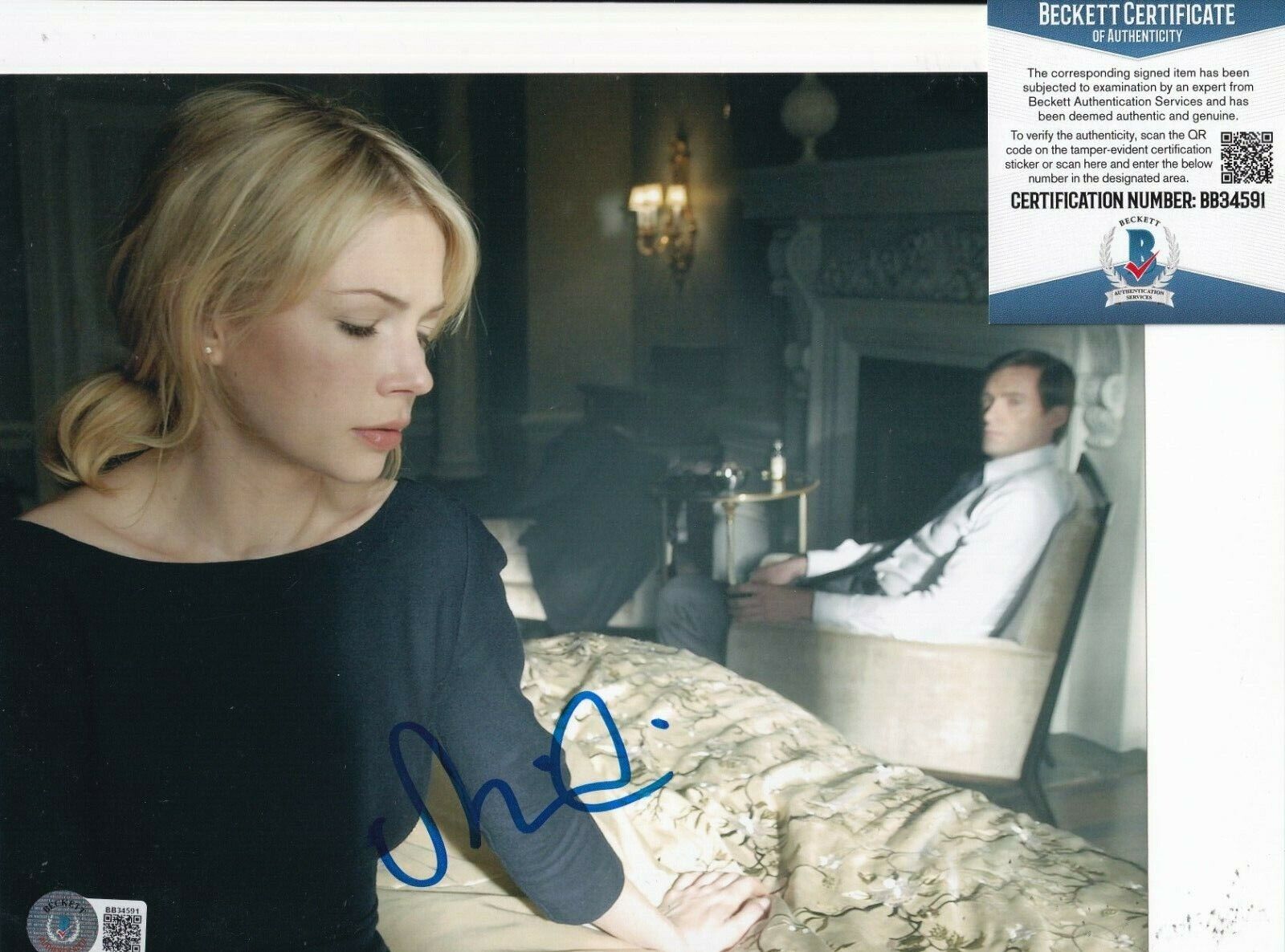 MICHELLE WILLIAMS signed (DECEPTION) Movie 8X10 Photo Poster painting BECKETT BAS BB34591