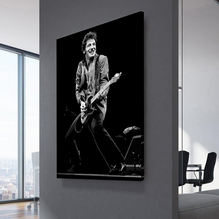 Bruce Springsteen Vintage Concert Moment Canvas Wall Art