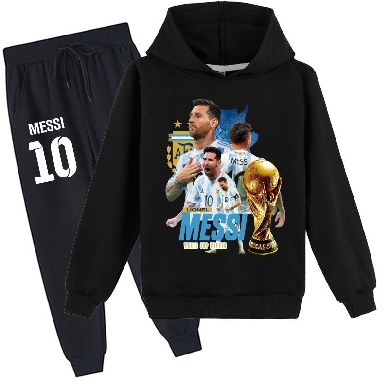 Mayoulove Messi Hoodie Set for Kids - Stylish  Comfortable Soccer Apparel for Boys  Girls - Perfect Gift-Mayoulove