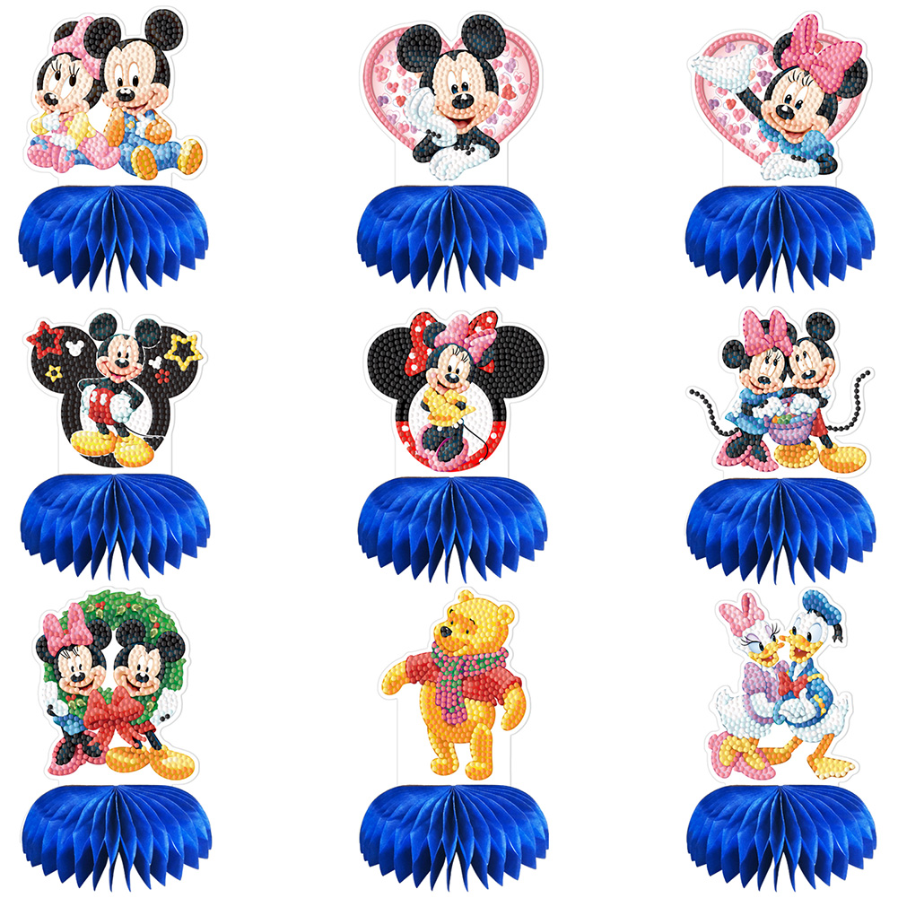 

9pcs Cartoon Figure Honeycomb Center Decoration - 5D DIY Craft Ornament, 501 Original