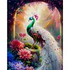 White Peacock Full Stamped Cross Stitch Kit 11CT 3-Strand 50x65cm Animal Series
