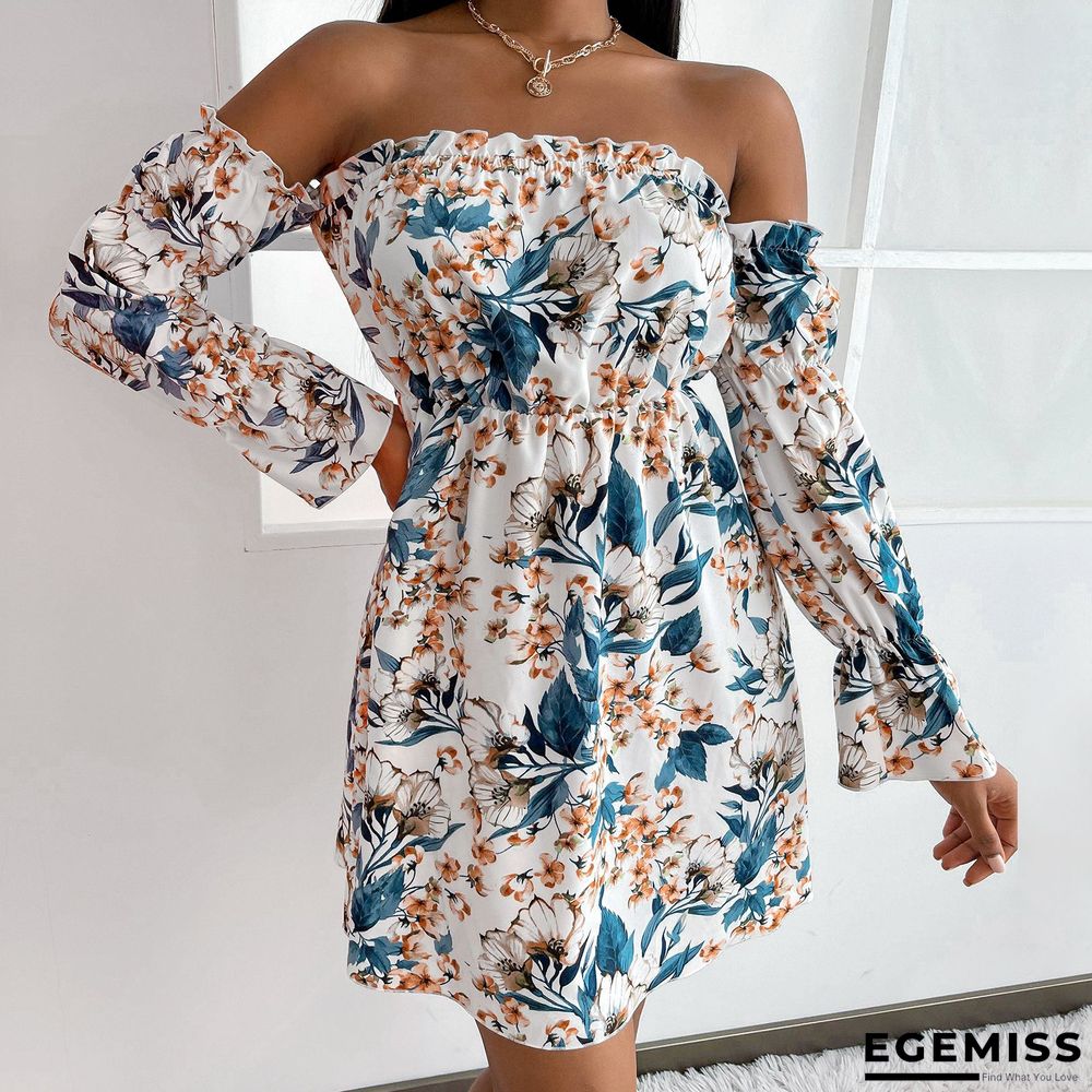 Chest-wrapped Commuter Print Dress | EGEMISS