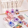 6PCS Space Travel Astronaut Creative Cartoon Acrylic Keychain Kids School Bag Pendant Gift 