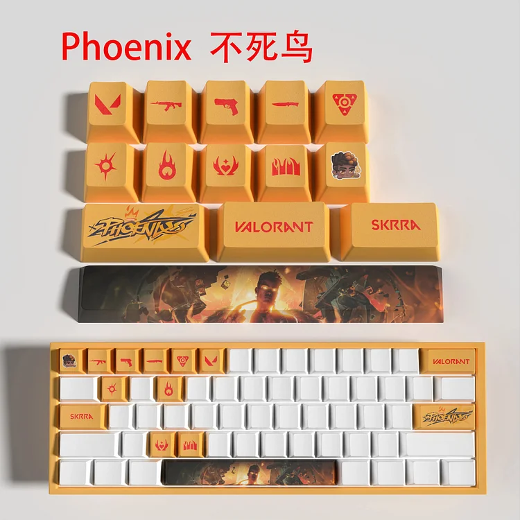 Phoenix New design Valorant keycaps  OEM Profile 14keys MINI SET PBT dye sub keycaps