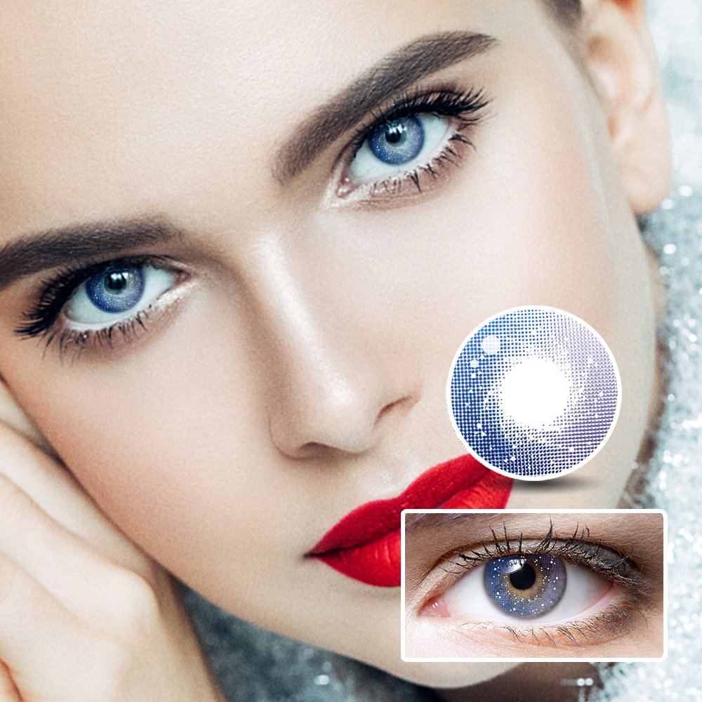 NEBULALENS Milky Way Purple Yearly Prescription Colored Contact Lenses NEBULALENS