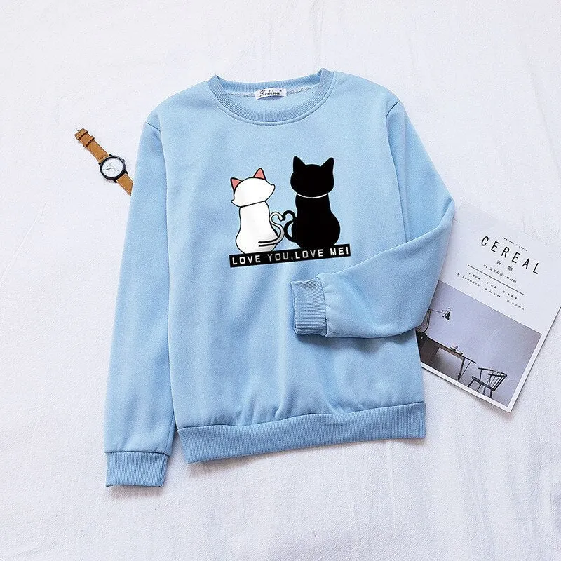 fashion print women hoodies sweatshirt female pullover autumn and winter clothes O-NECK loose padded hoodie 2019 drop shipping