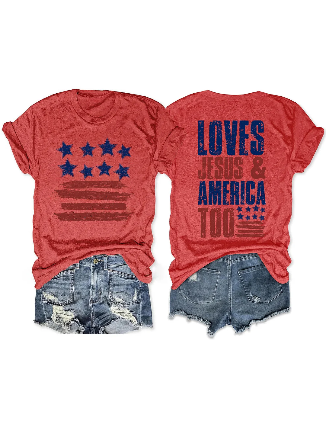 Loves Jesus And America Too T-Shirt