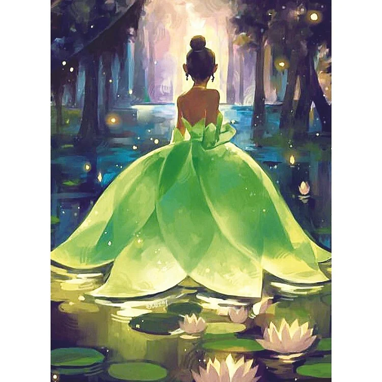 Dress Lady - Partial Special Shaped Drill Diamond Painting - 30x40cm(Canvas)