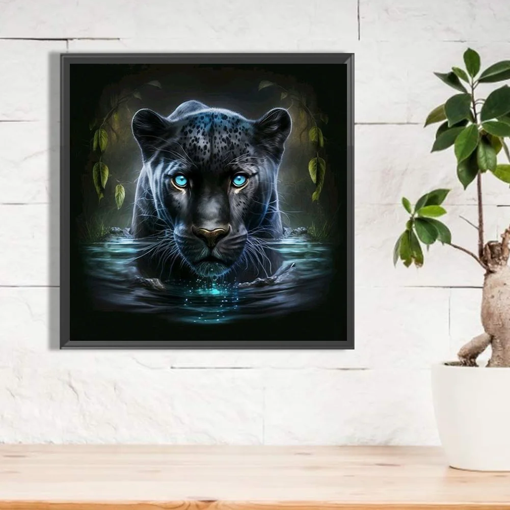 Partial AB Diamond Painting - Full Round Drill - Panther(Canvas|45*45cm)