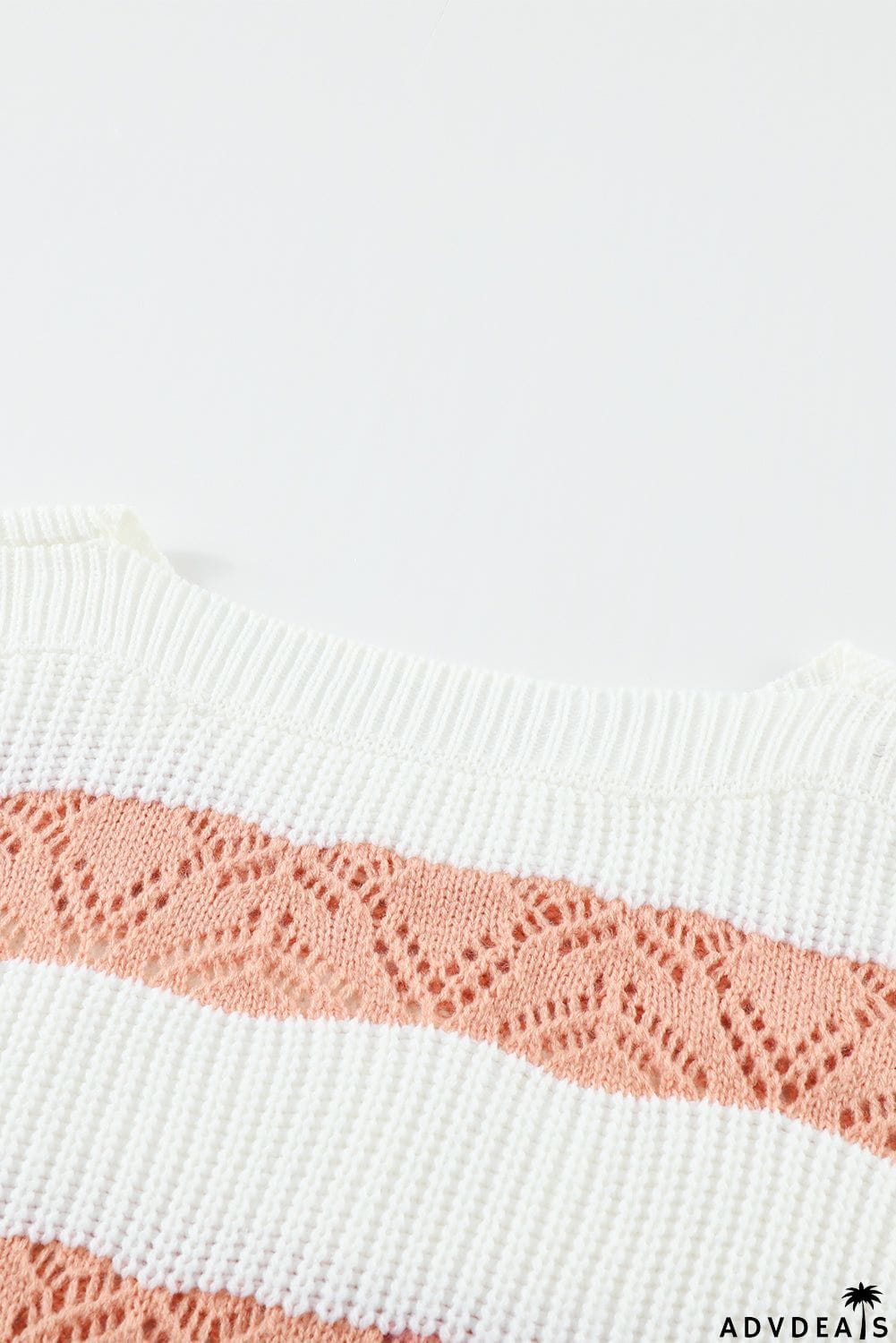 Striped Colorblock Knit Sweater