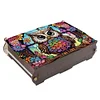 (US Local)Diamond Painting Storage Box DIY 5D Diamond Painting Jewelry Box for Women (Owl)