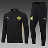 2024/2025 Dortmund Half-Pull Training Suit Black Football Shirt 1:1 Thai Quality