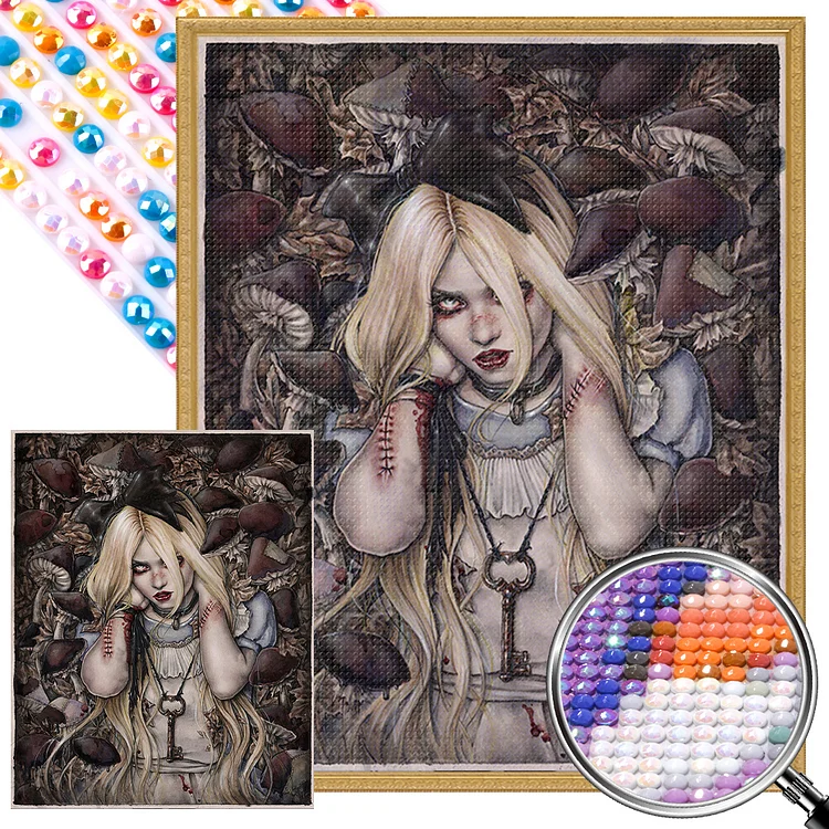 Mysterious Alice 40*50CM (Canvas) Full AB Round Drill Diamond Painting gbfke