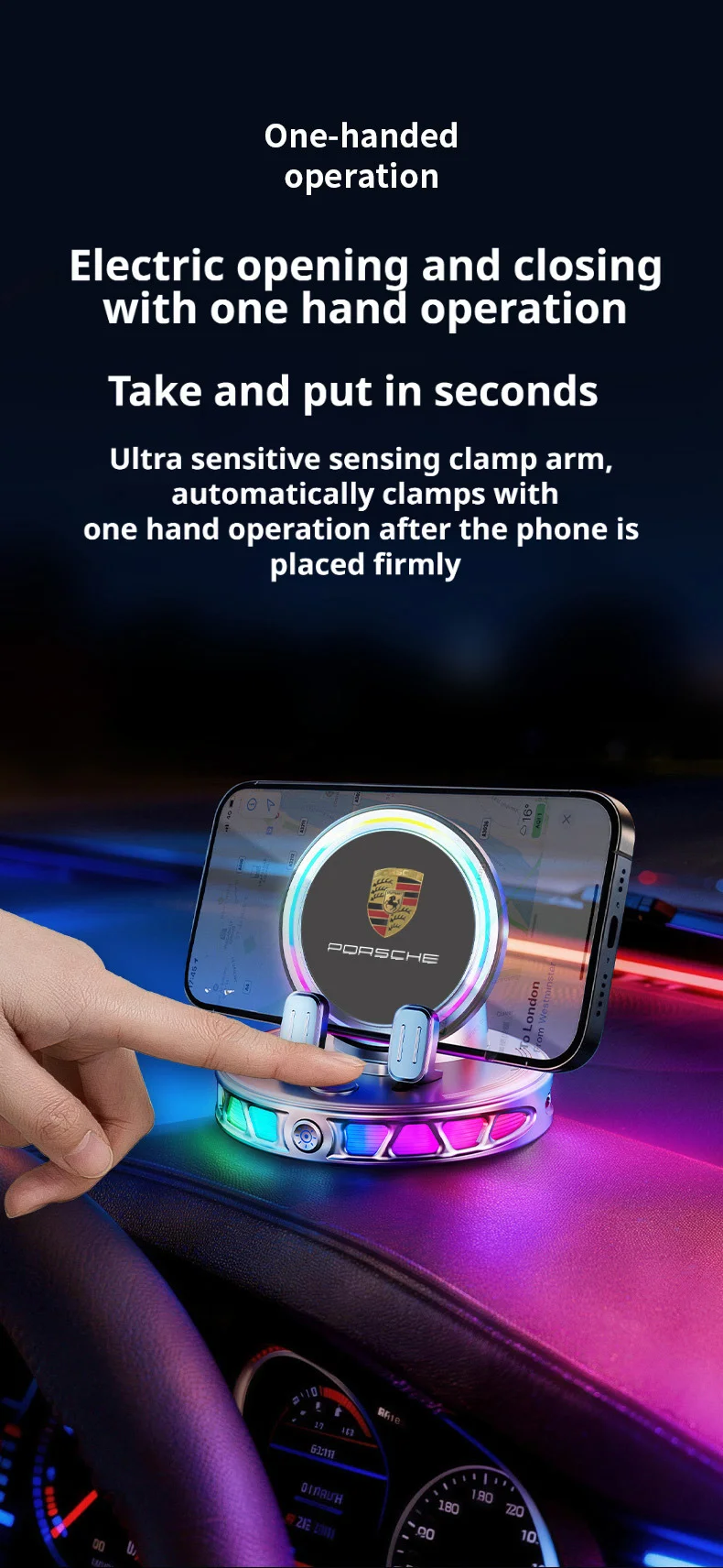 Car electric phone holder