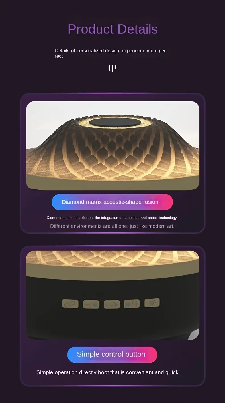 modern smart wireless home theater speaker with light show wireless c fast long lasting battery sound system for music movies compatible with alexa assistant no charger included ideal for living room bedroom office sleek black type c compatible with smartphones tablets laptops Product details 5