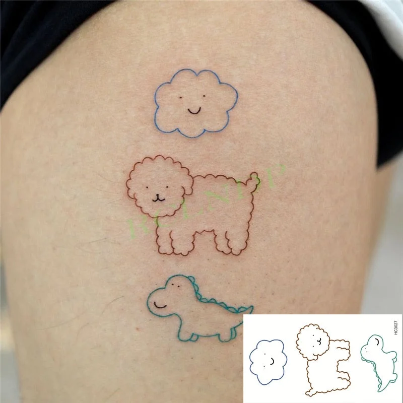 Waterproof Temporary Tattoo Sticker ins Angel wings Cupid bear Cartoons cute Body Art flash tatoo fake tatto Women Men