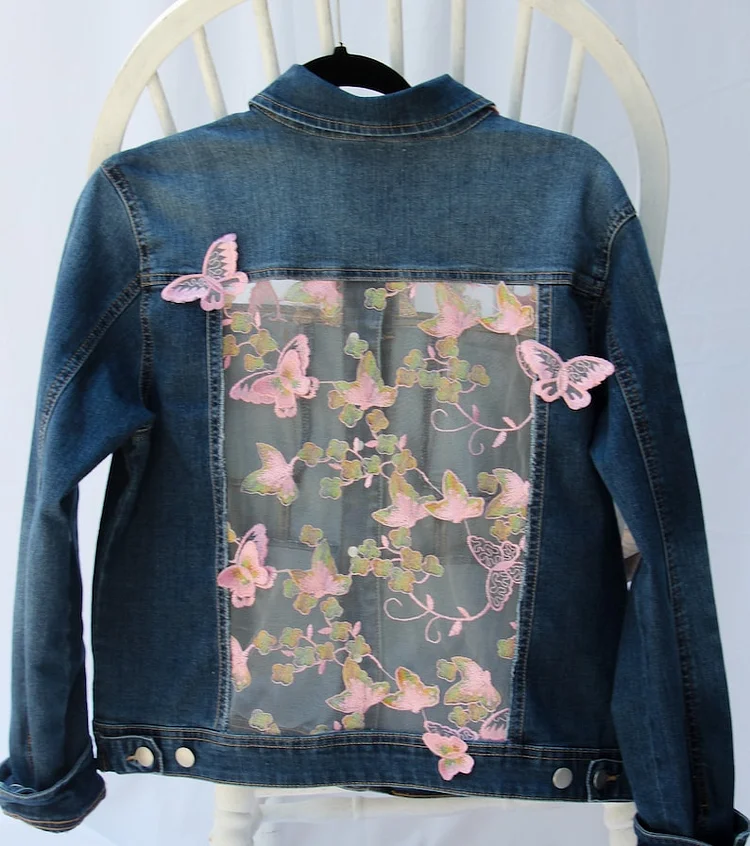 XL Create your own unique denim and lace jacket