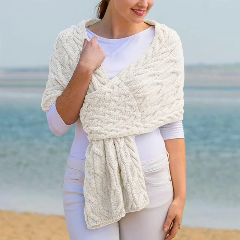 Wongn Wongn Women Knitted Shawl Scarf Autumn And Winter New Women's Scarf Women's Clothing