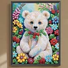 Flower Bear - Crystal Rhinestone Diamond Painting