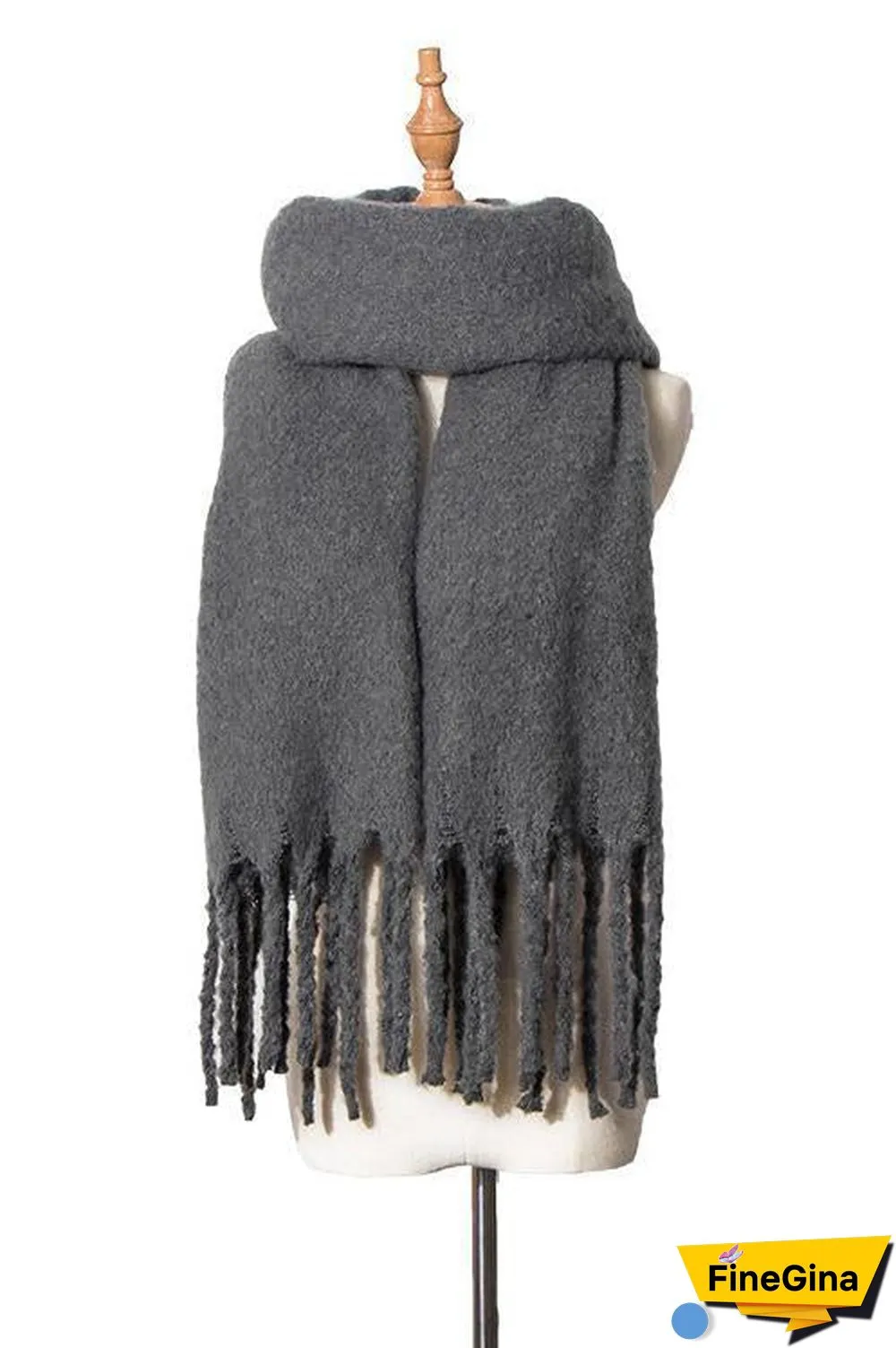 Solid Tassels Scarf