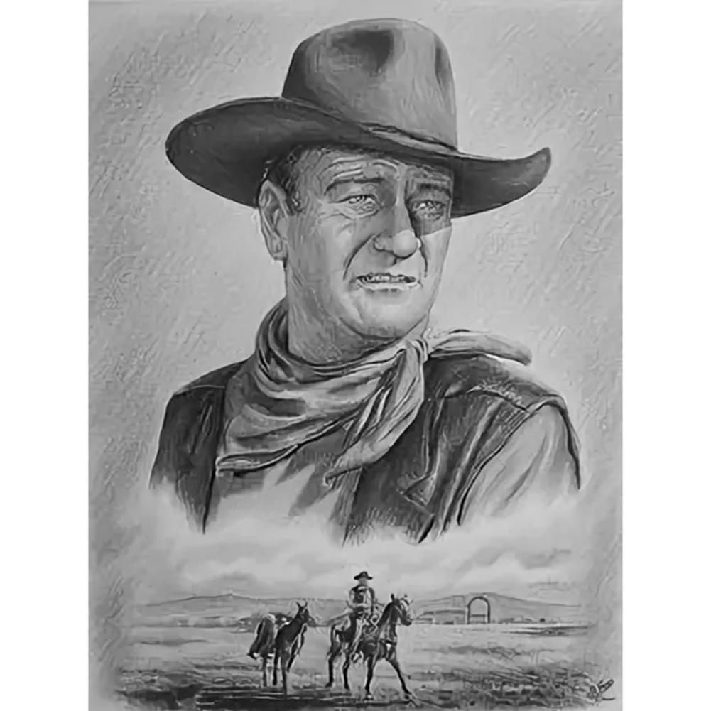 

30*40CM - Cowboy - Round Drill Diamond Painting, 501 Original