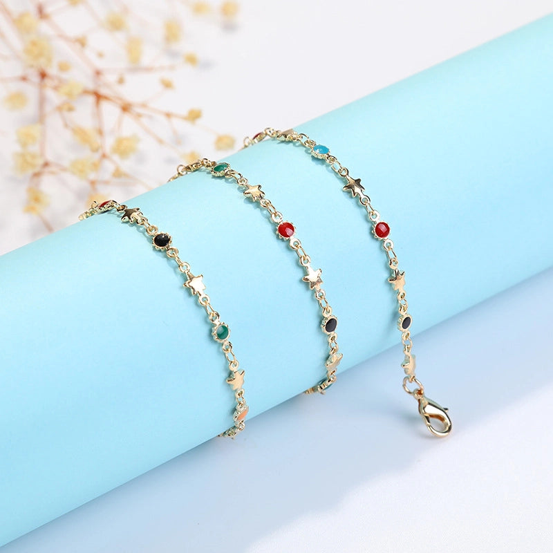 Casual Minimalist Geometric Crystal Unisex Glasses Chain