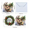 6PCS DIY Diamond Art Greeting Cards Deer Designs Congratulations Cards & Gifts