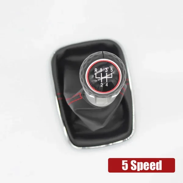 12mm Black Frame Gear Shift Knob Lever Gaiter Boot 1999-2004 for VW Golf IV 4 GTI R32 Bora Jetta 5 / 6 Speed