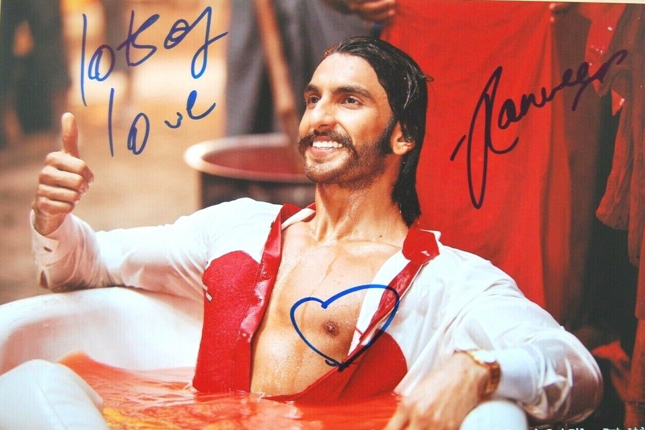 RANVEER SINGH In-Person Signed Autographed Photo Poster painting RACC COA Bajirao Mastani '83