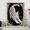 Katzen-DIY, Perlengem&auml;lde-Kunstsets, Perlengem&auml;lde, Bildkunst, Basteln 30x40 cm f&uuml;r Erwachsene, Anf&auml;nger, Wanddekoration f&uuml;r Zuhause, ohne Rahmen,