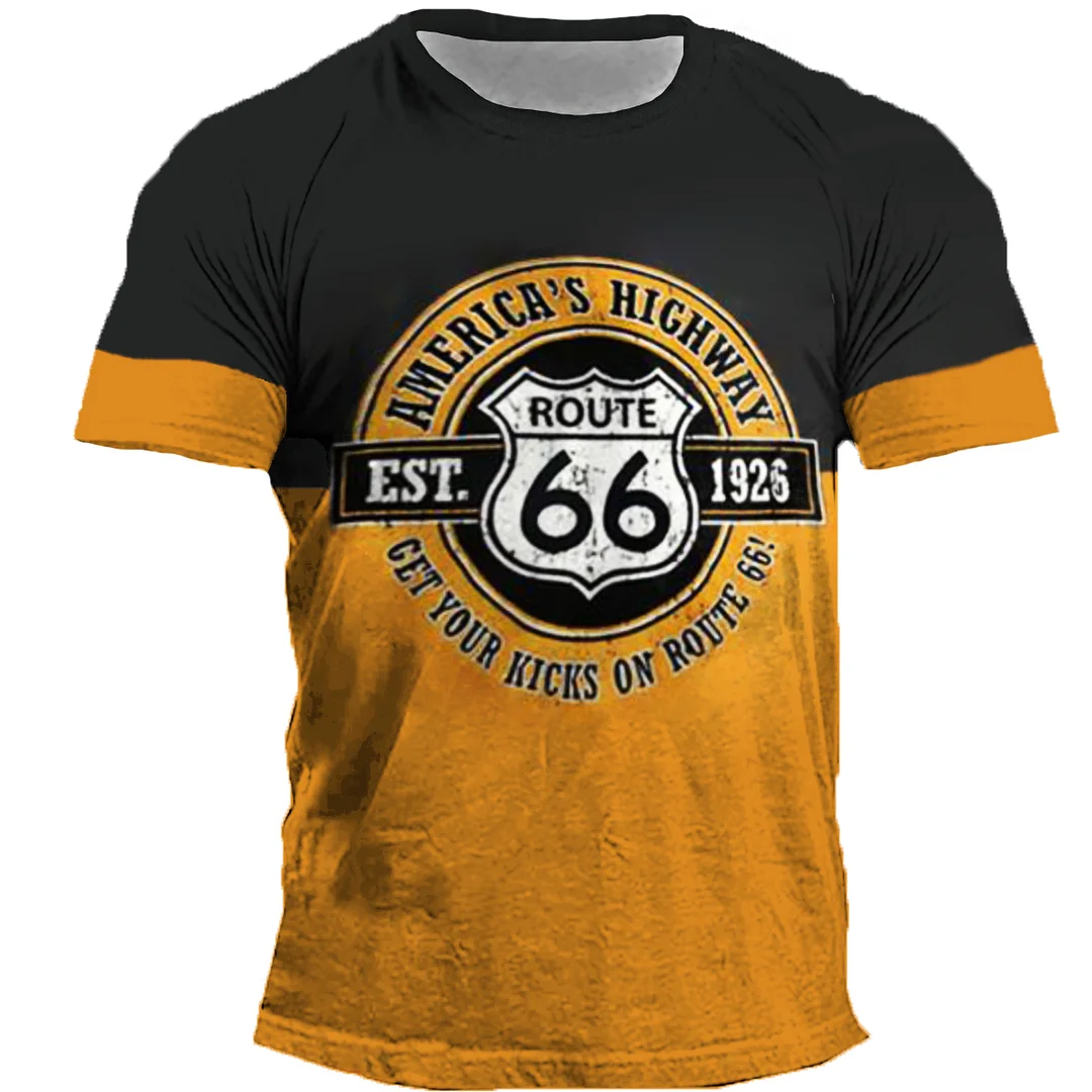 Men's Vintage Route 66 Short Sleeve T-Shirt