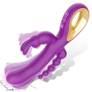 3-in-1 Rabbit Vibrator with 10 Powerful Vibration Modes – Dildo for Female orgasm