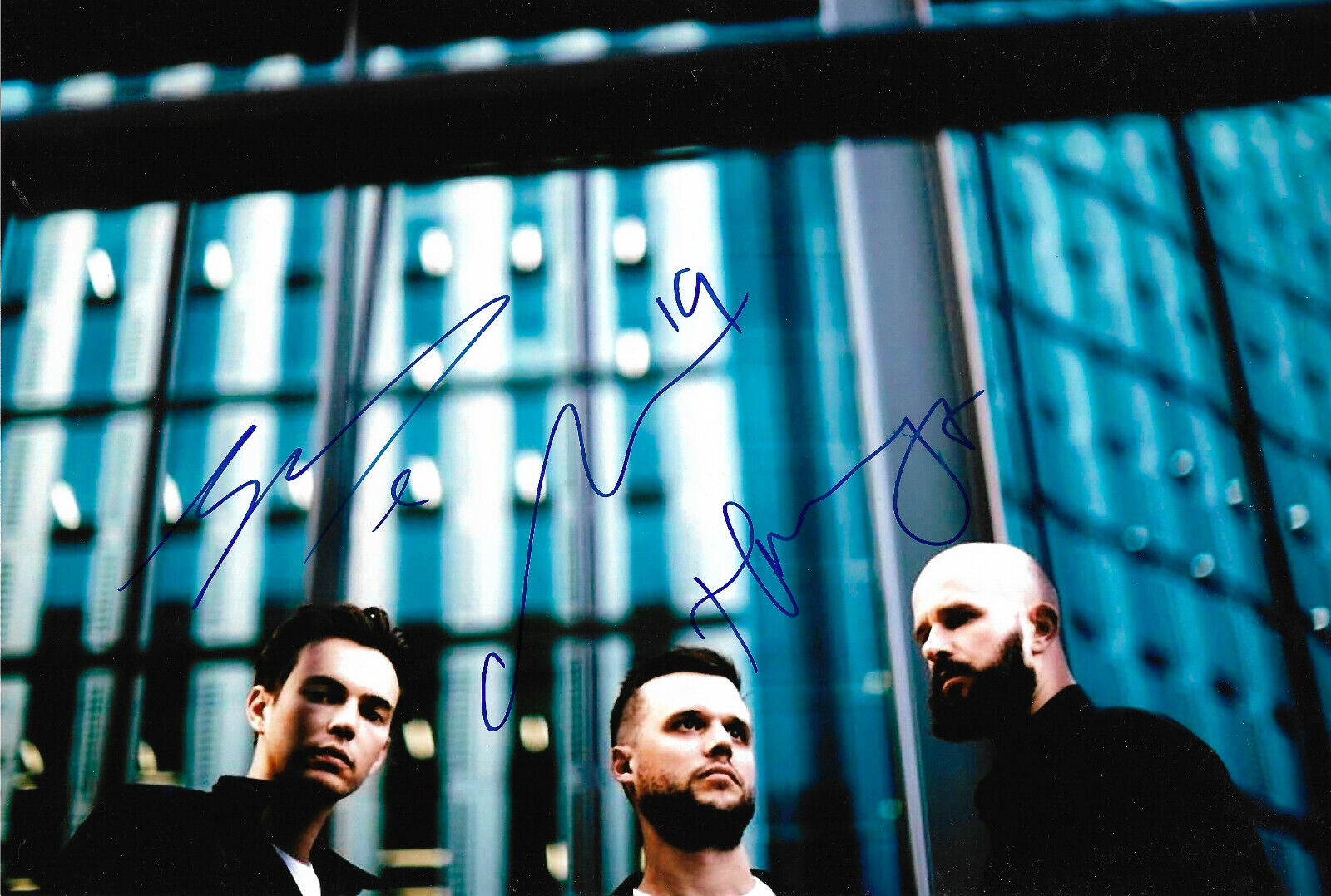 White Lies signed 8x12 inch Photo Poster painting autographs